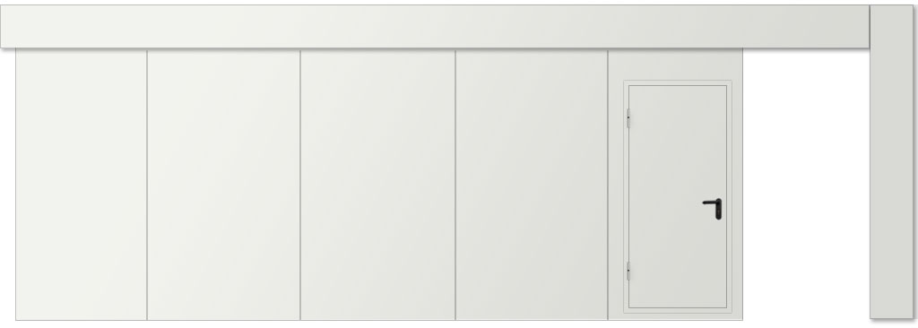 Ворота противопожарные откатные с калиткой